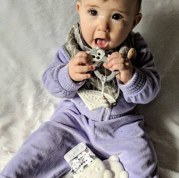 Grey Baby teething set lot bundle mom unisex toys - Picture 2 of 8